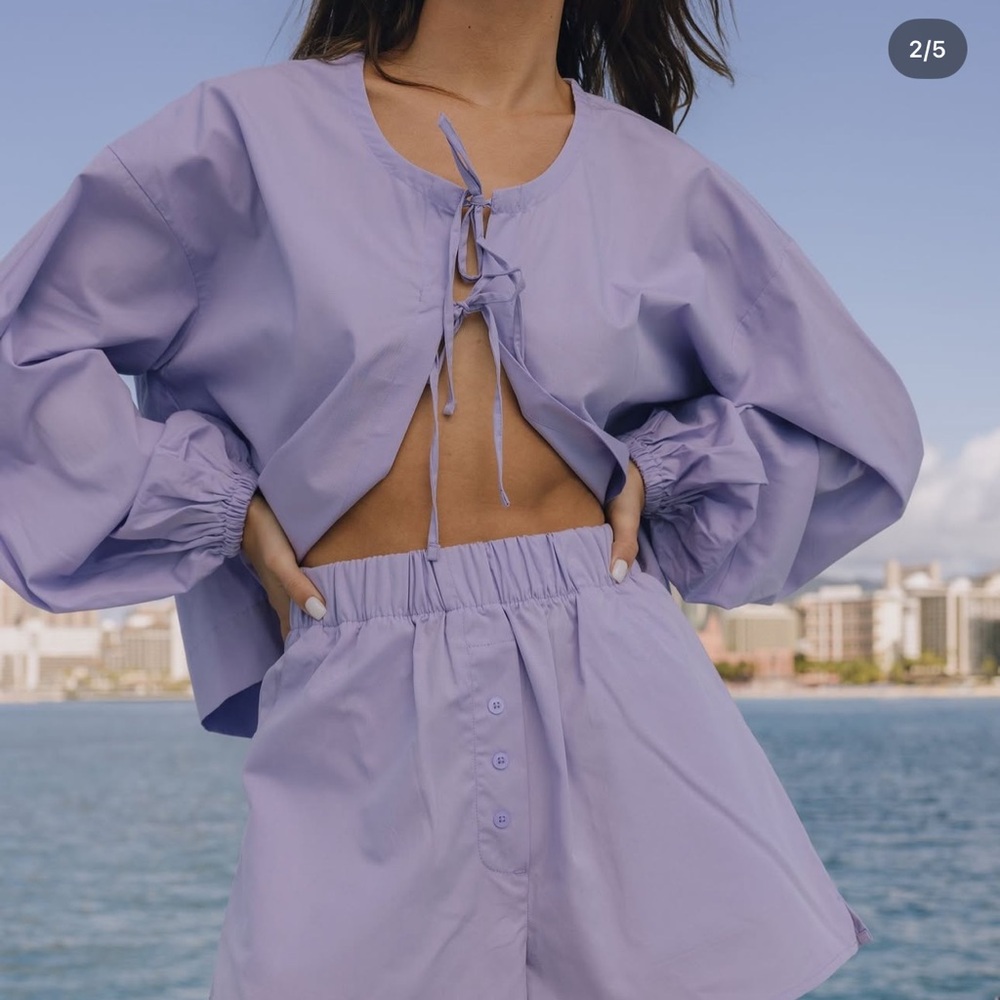 DAILY DRILLS POPLIN TIE TOP - WINK